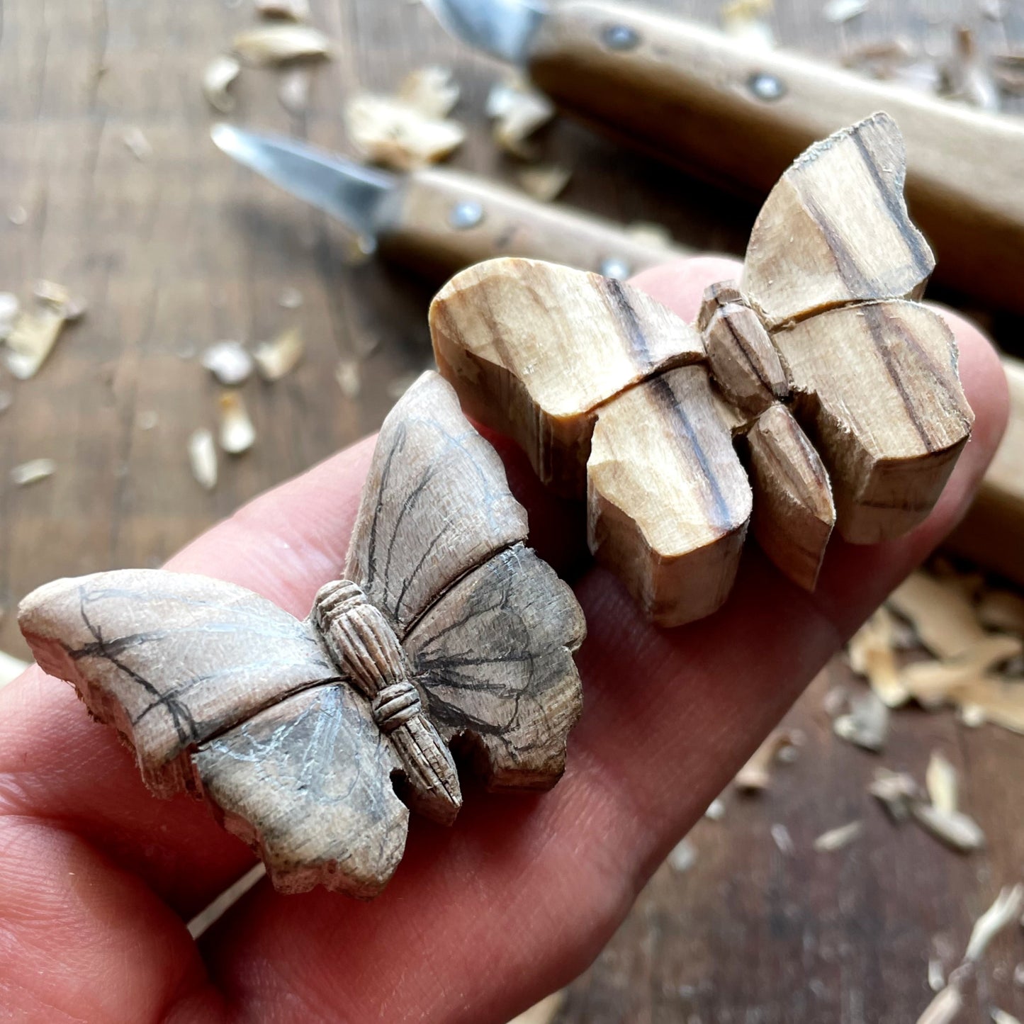 Butterfly Olive Wood Pendant
