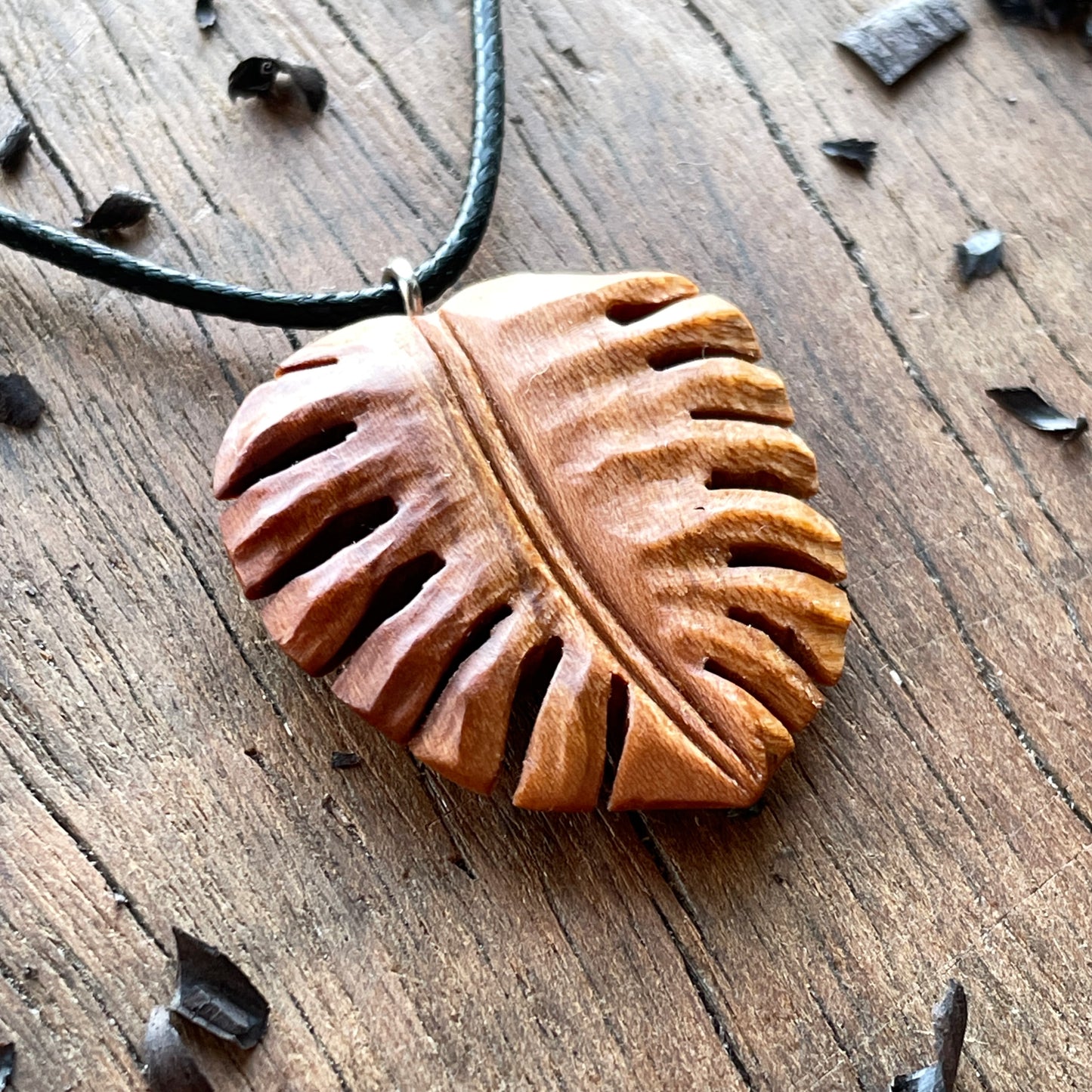 Monstera Leaf Pendant