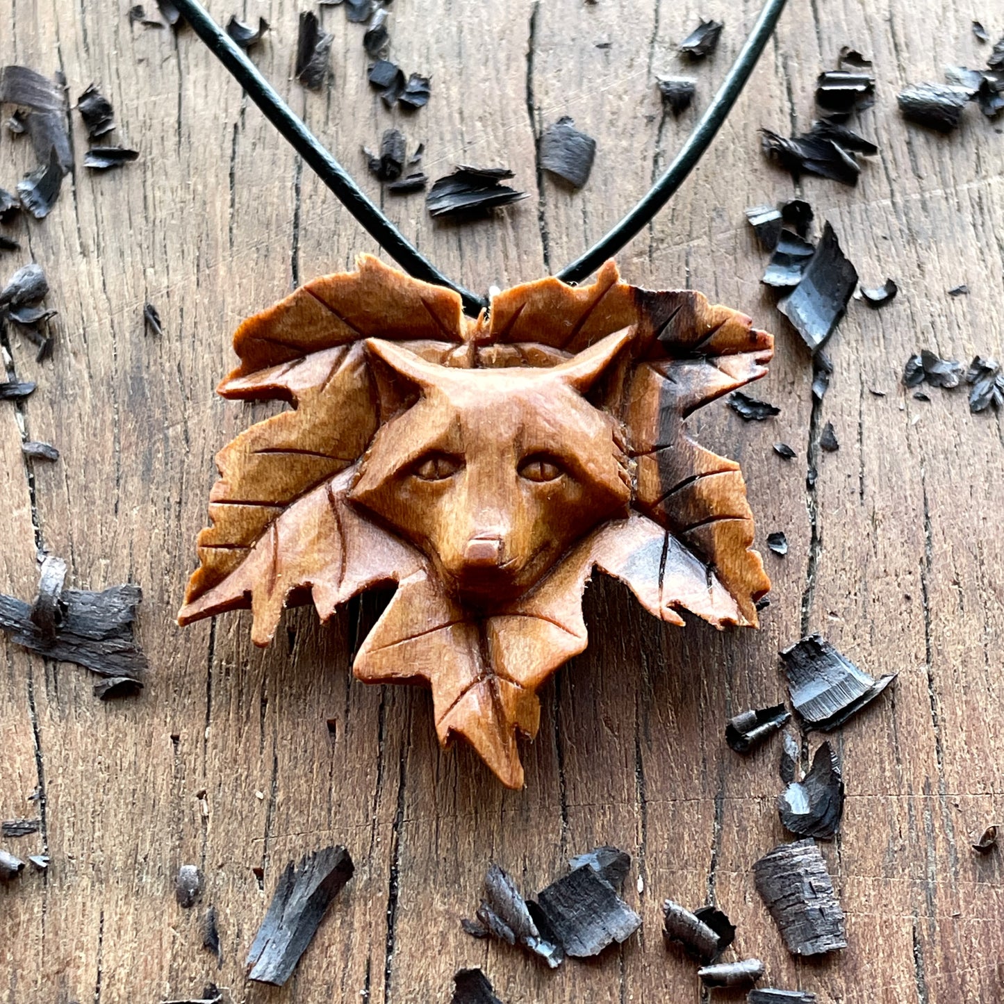 Fox Leaf Spirit Pendant