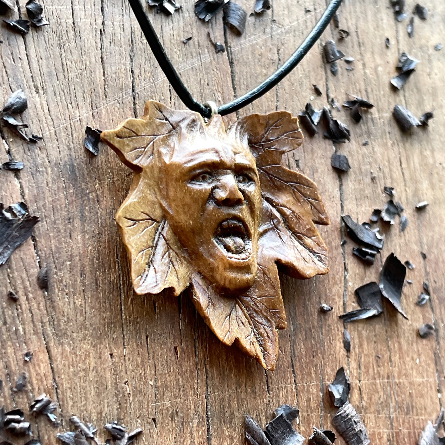 Screaming Leaf Spirit Pendant