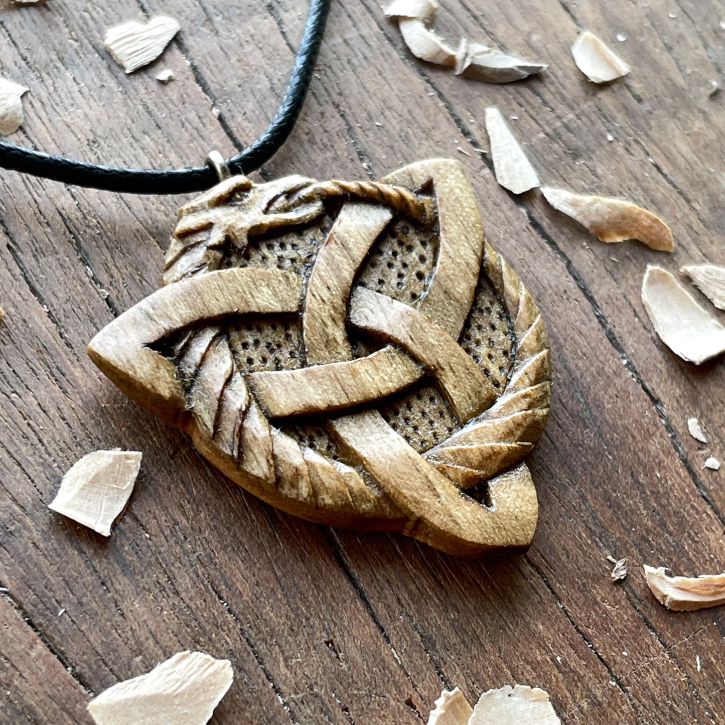 Dragon Ouroboros Pendant – Triquetra Shape