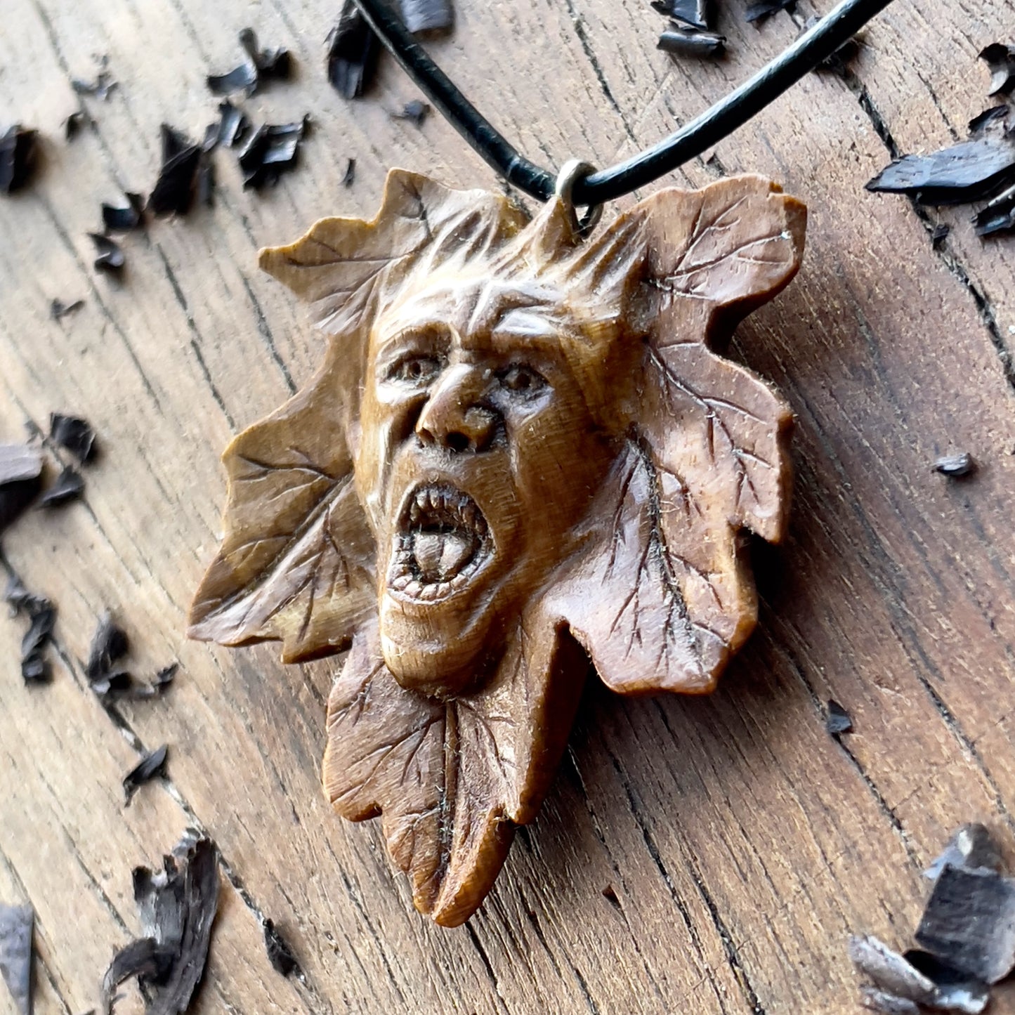 Screaming Leaf Spirit Pendant