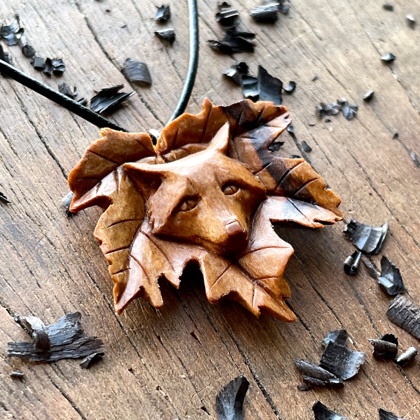 Fox Leaf Spirit Pendant