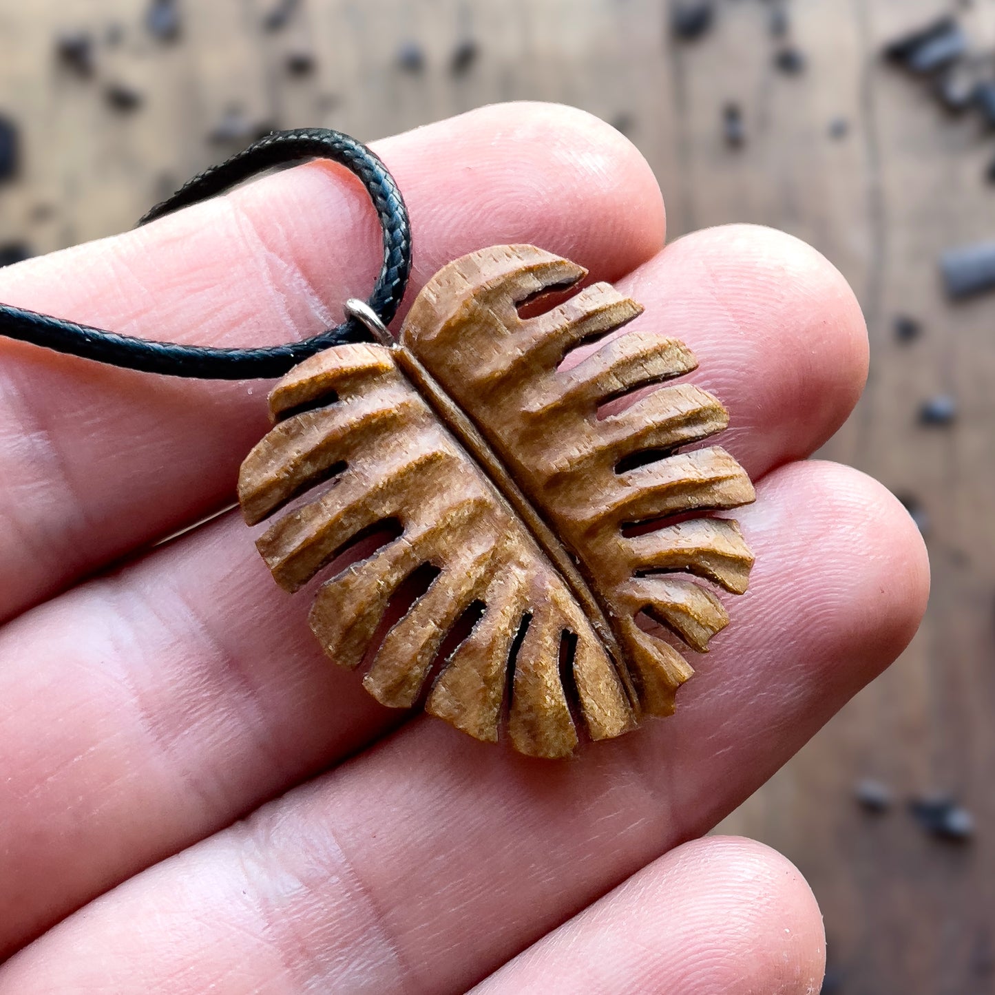 Monstera Leaf Pendant