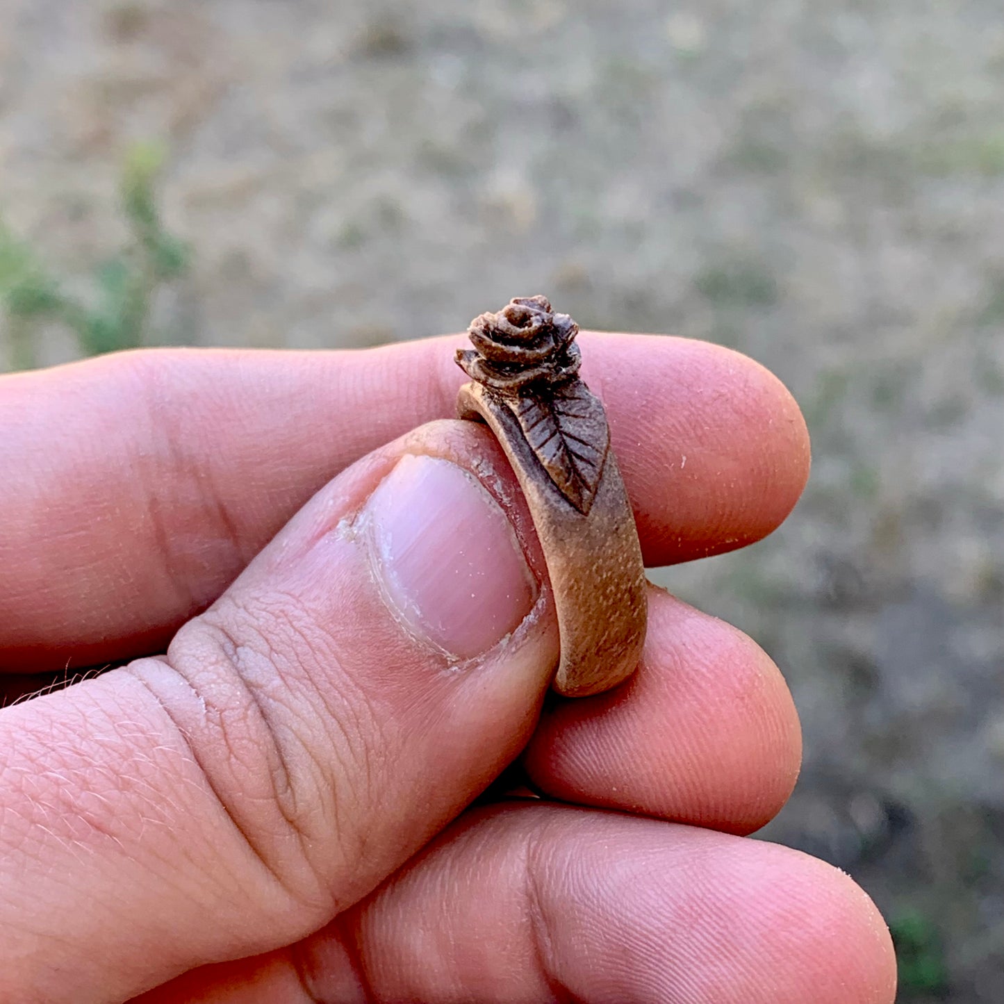 Rose Walnut Wood Ring