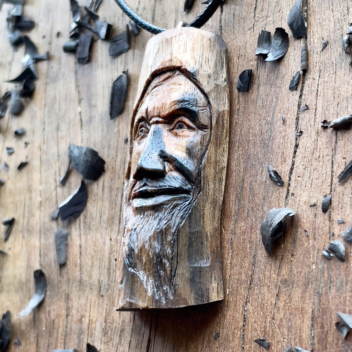 "Cheerful" Wood Spirit Pendant