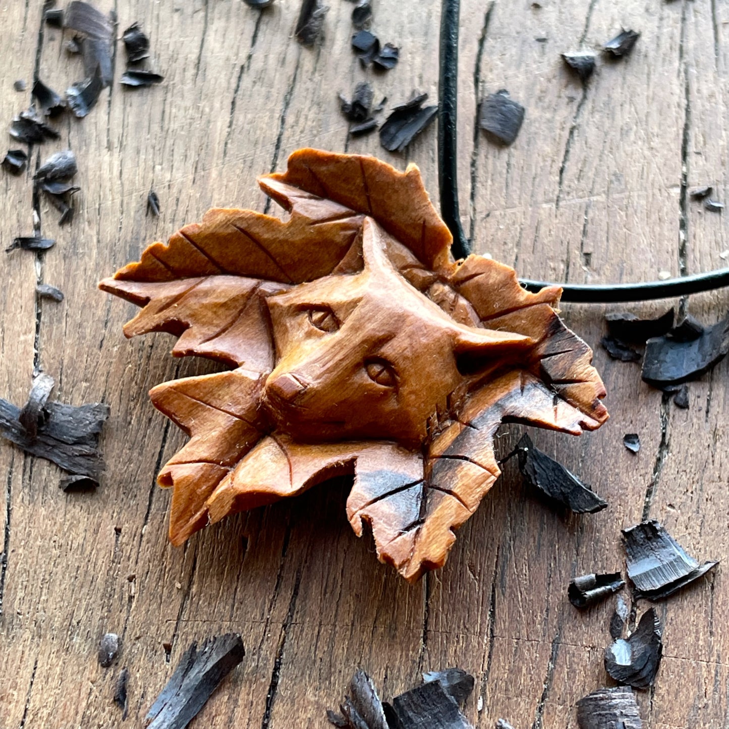 Fox Leaf Spirit Pendant