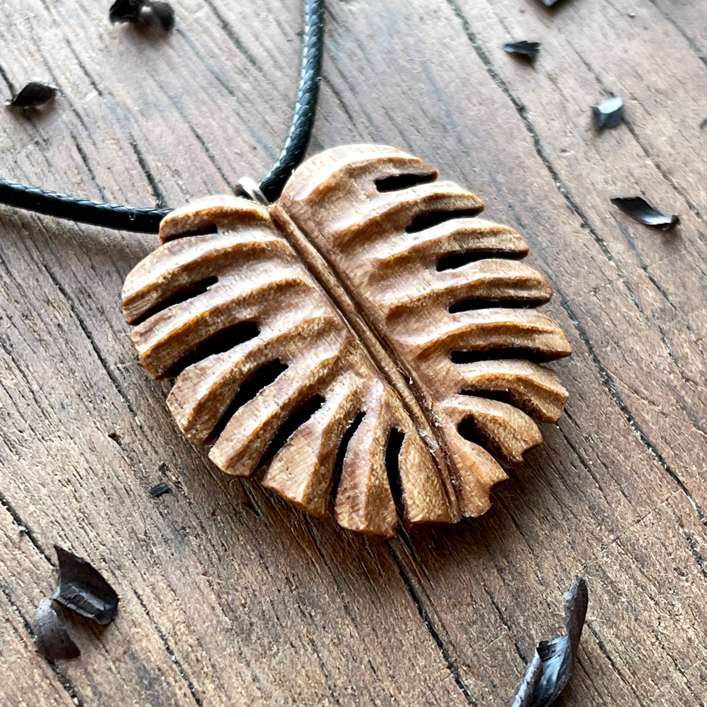 Monstera Leaf Pendant