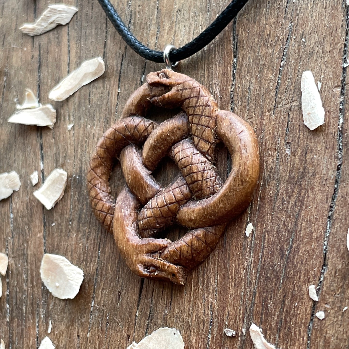 Double Ouroboros Pendant – Celtic Knot