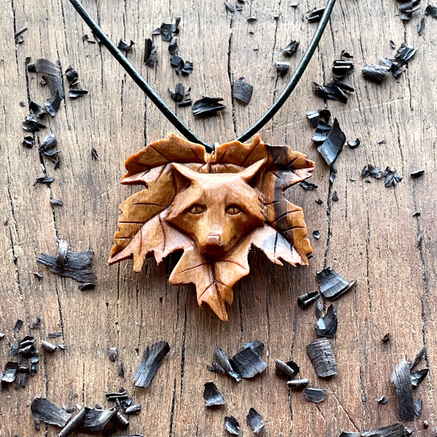 Fox Leaf Spirit Pendant