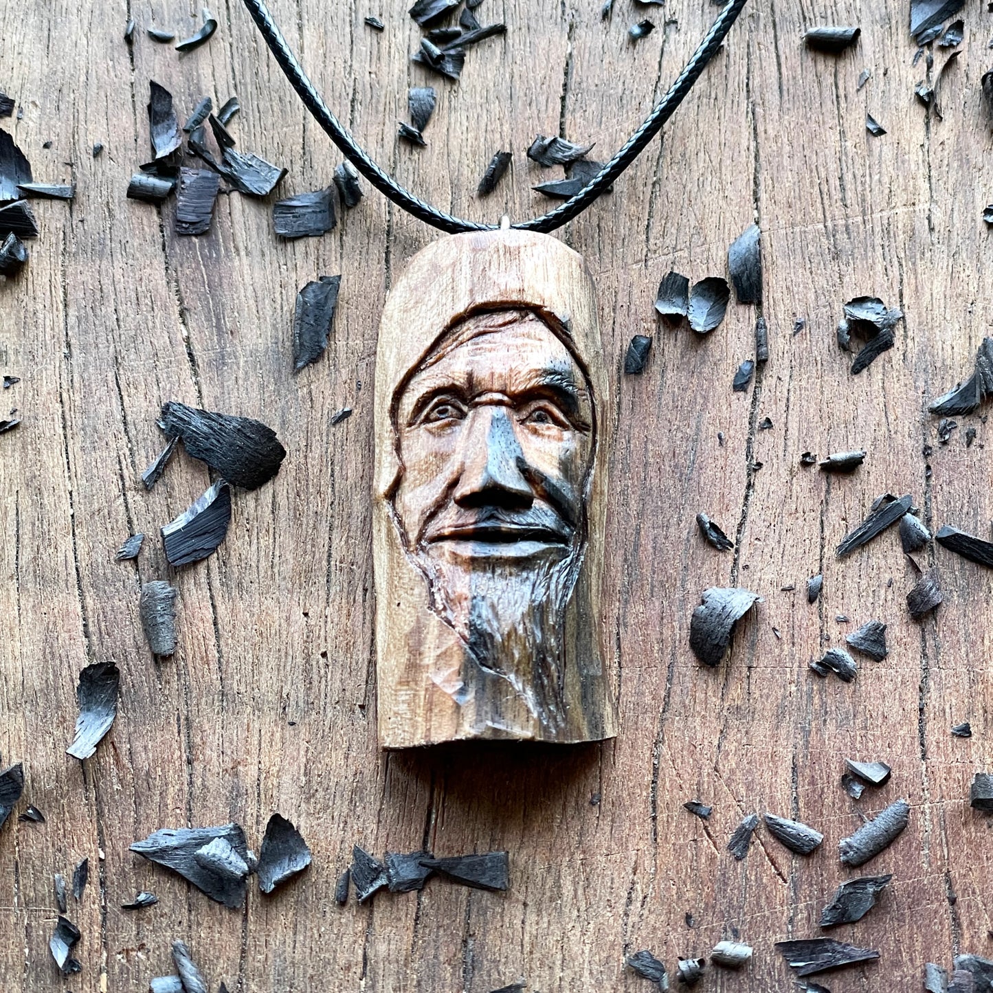 "Cheerful" Wood Spirit Pendant