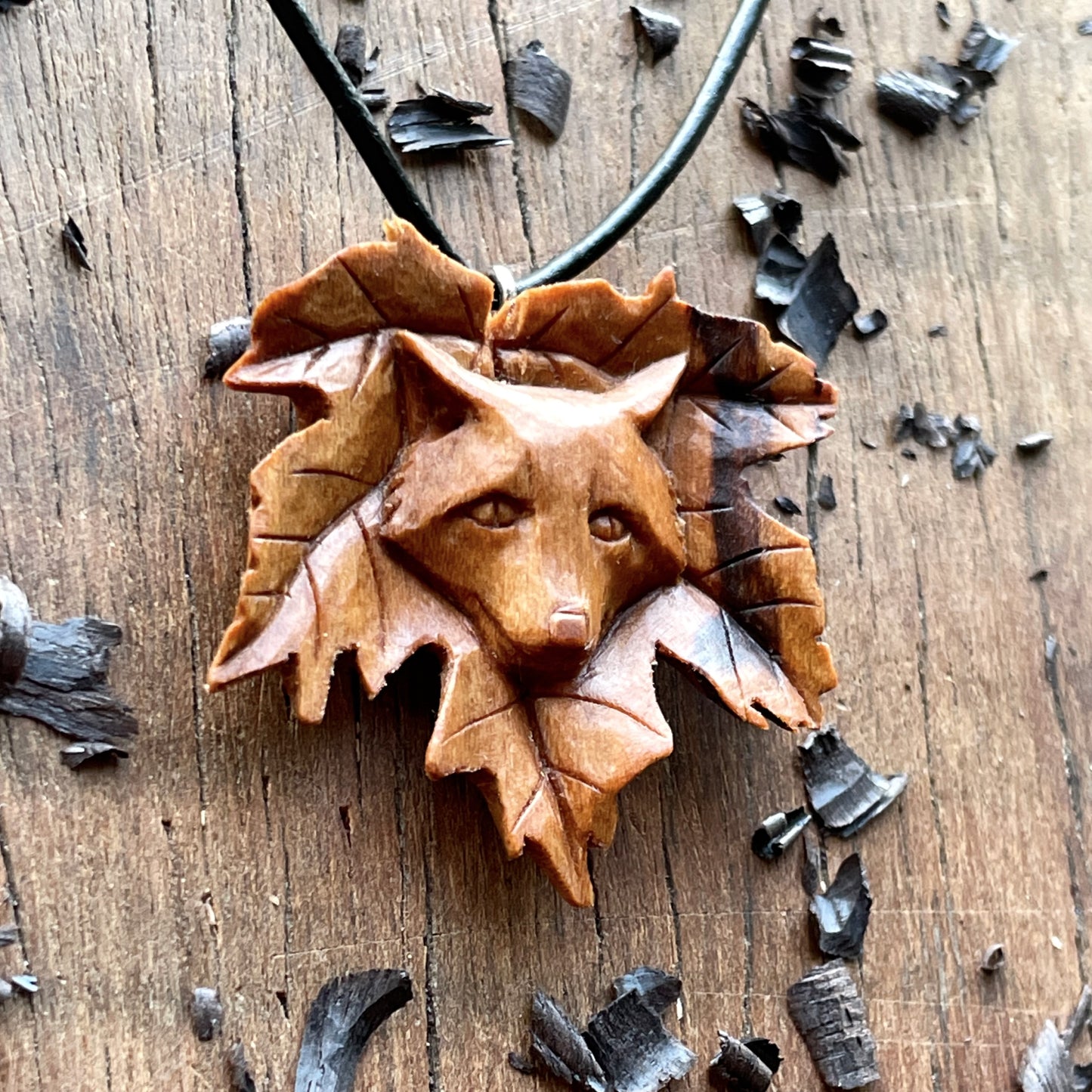Fox Leaf Spirit Pendant