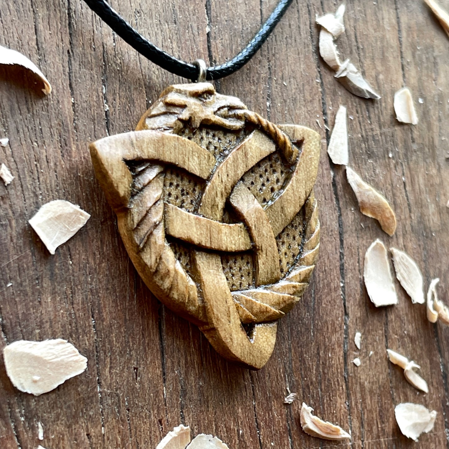 Dragon Ouroboros Pendant – Triquetra Shape