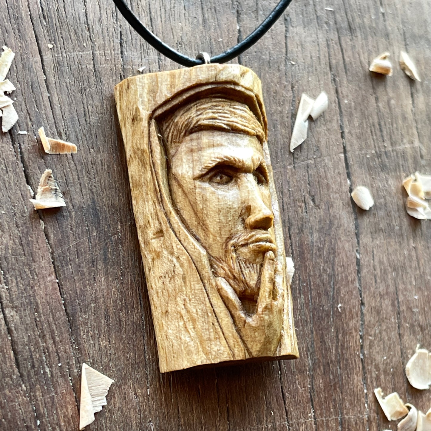 "Thoughtful" Wood Spirit Pendant