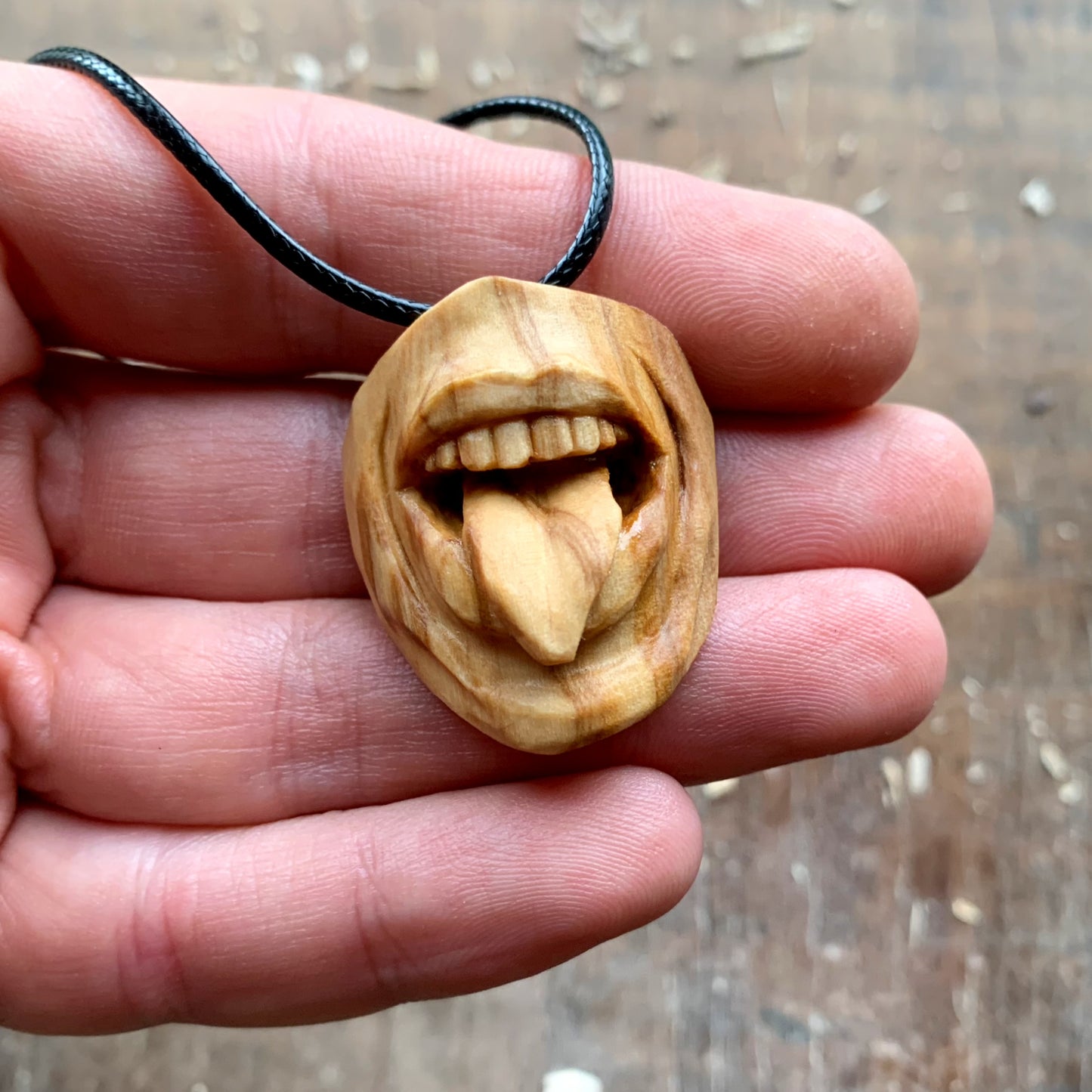 “Tongue Out” Mouth Pendant
