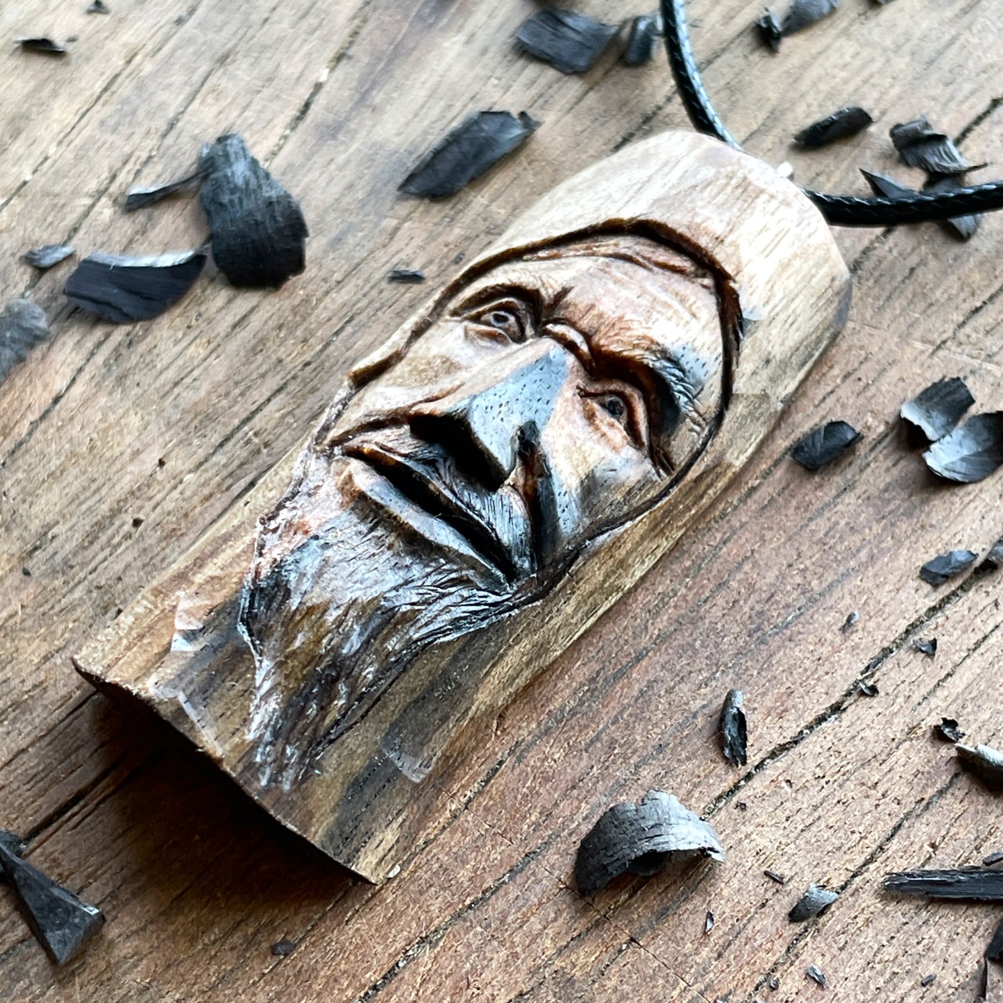 "Cheerful" Wood Spirit Pendant