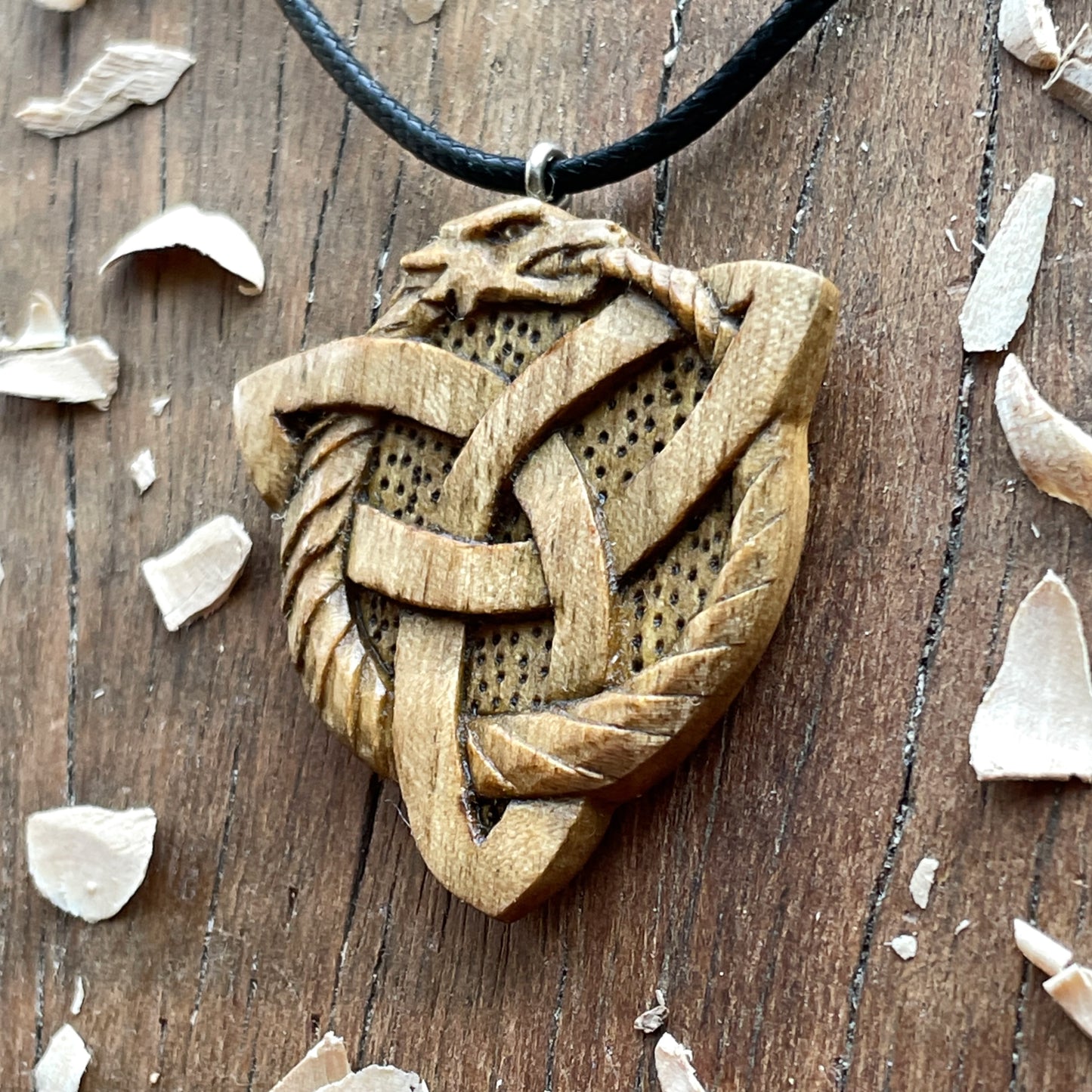 Dragon Ouroboros Pendant – Triquetra Shape