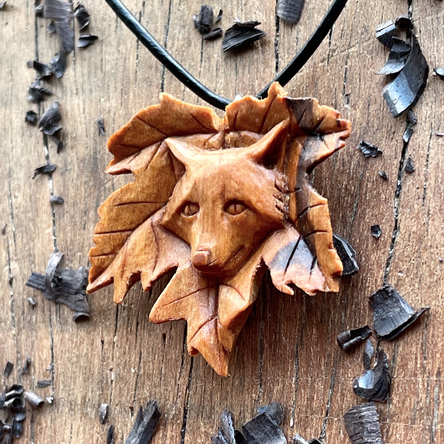 Fox Leaf Spirit Pendant