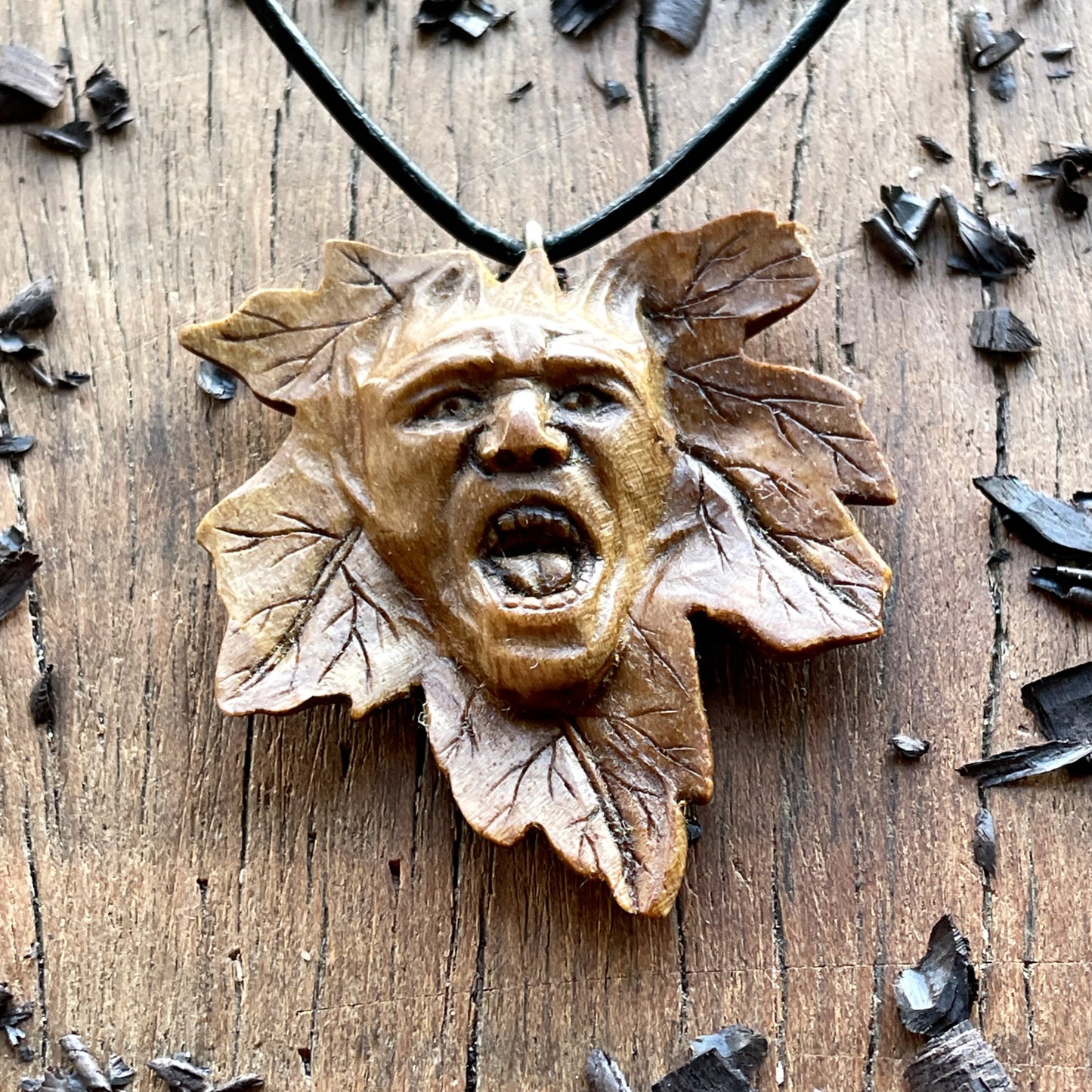 Screaming Leaf Spirit Pendant