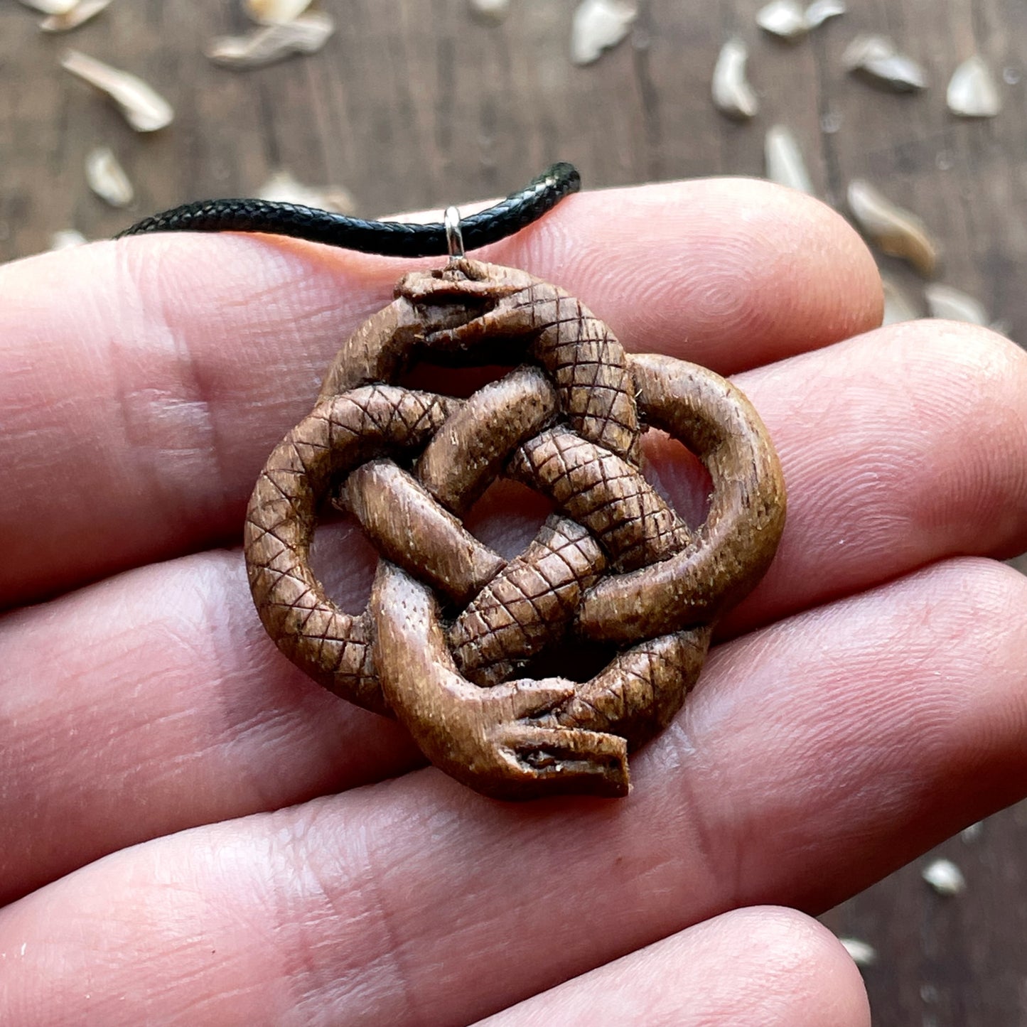 Double Ouroboros Pendant – Celtic Knot