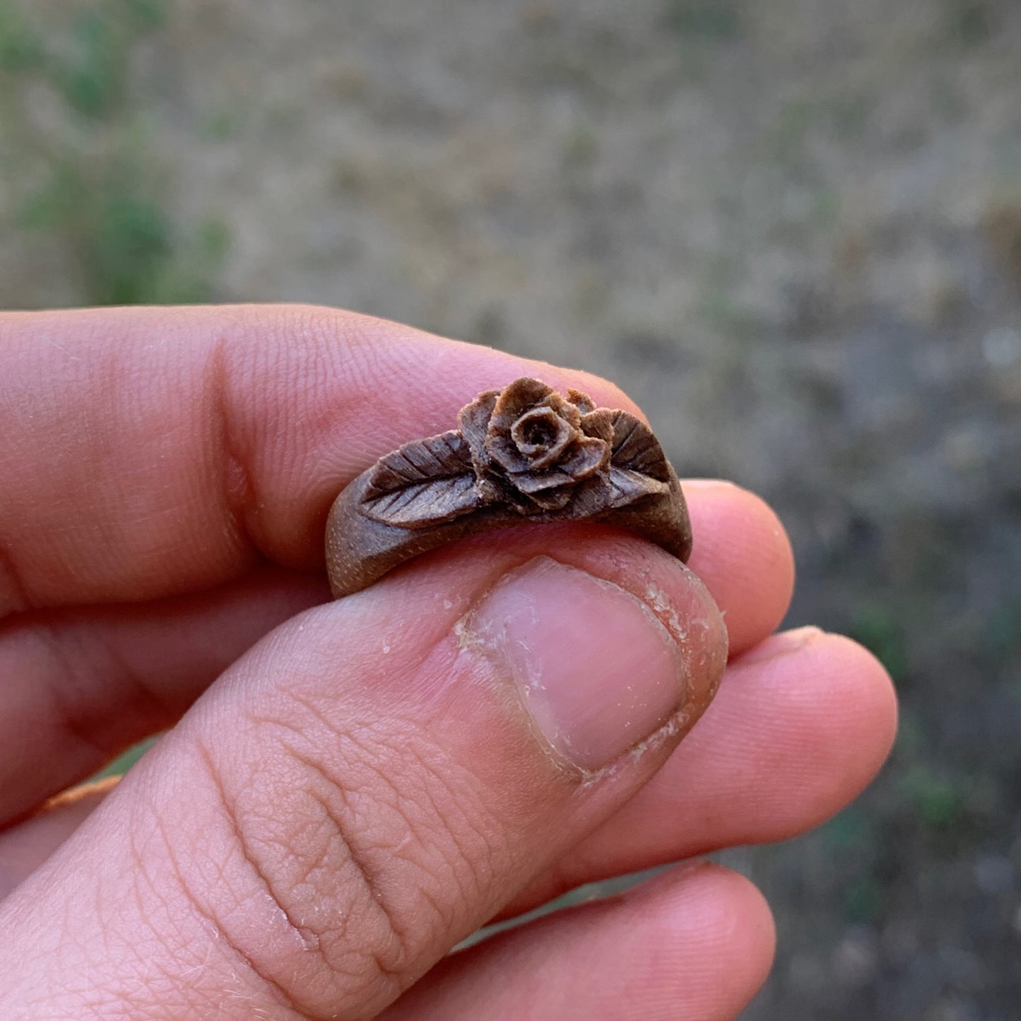 Rose Walnut Wood Ring