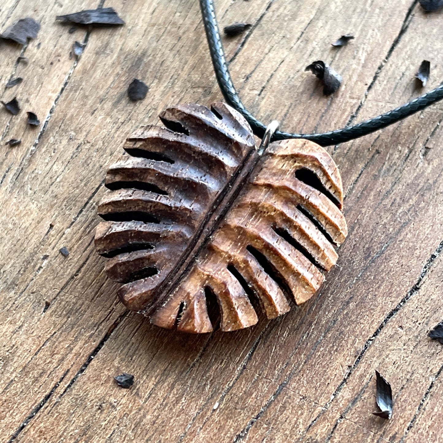 Monstera Leaf Pendant