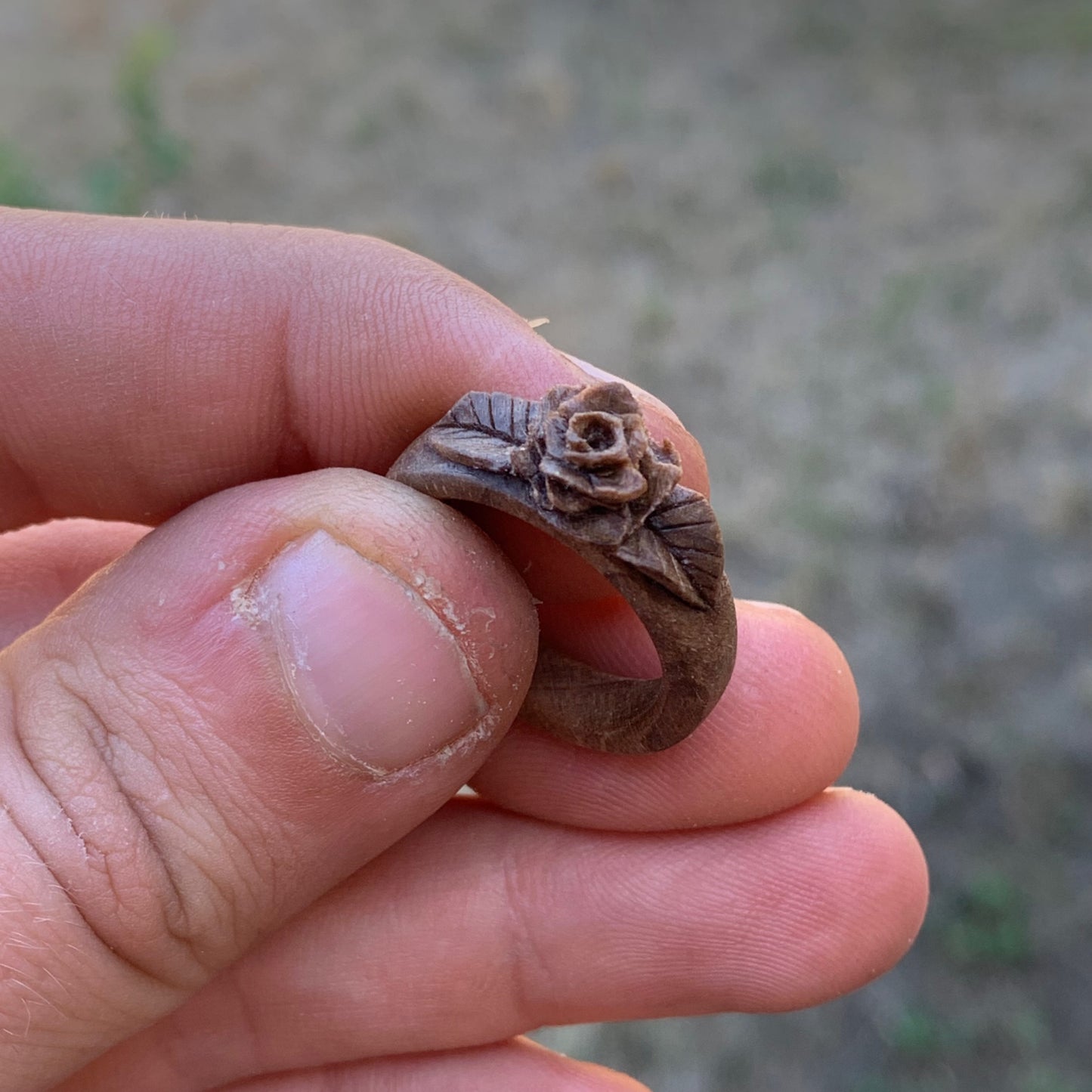 Rose Walnut Wood Ring
