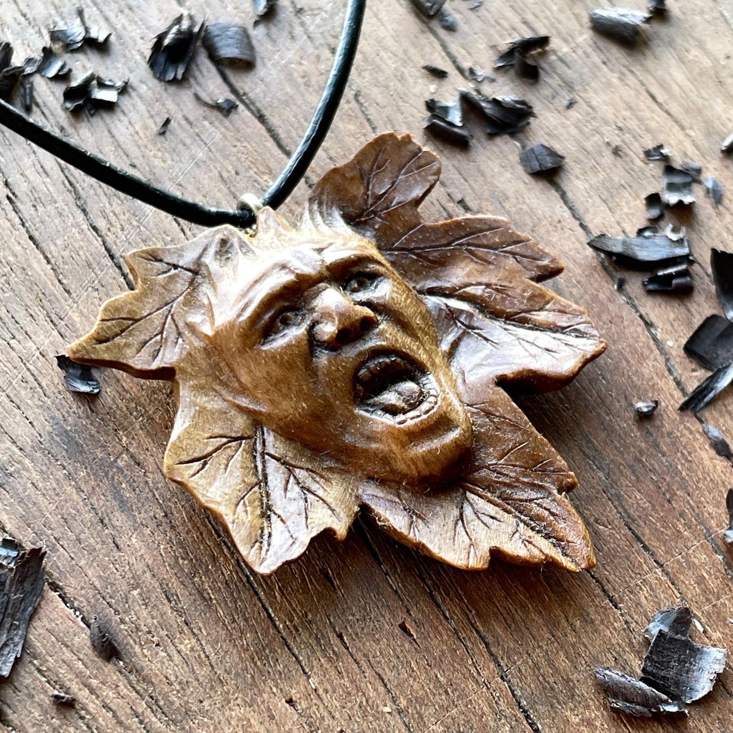 Screaming Leaf Spirit Pendant