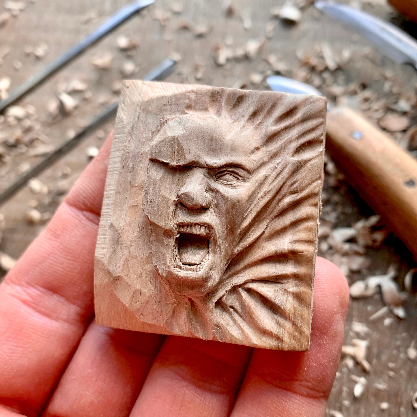 "Veiled" Wood Spirit Pendant
