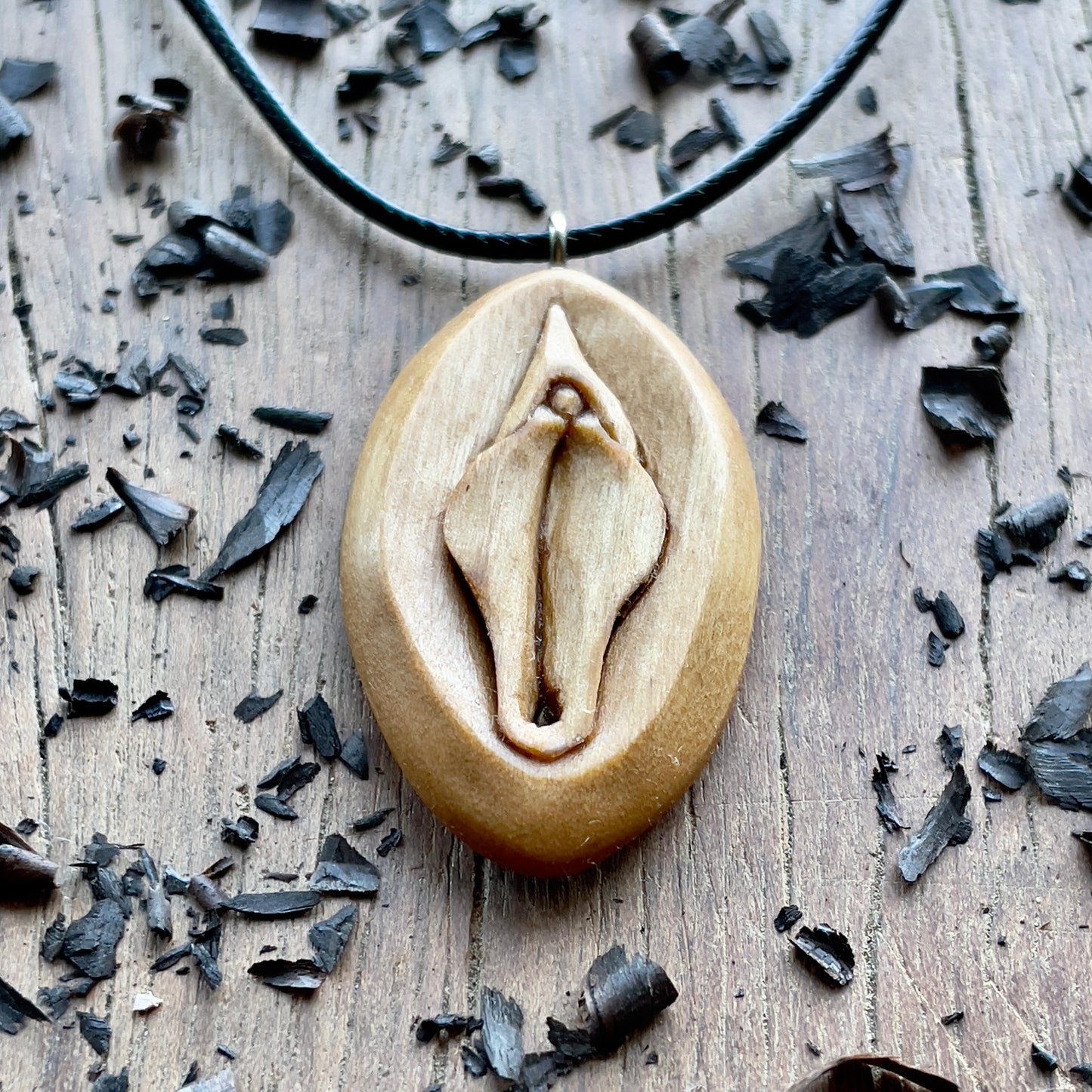 Vulva in Olive Wood