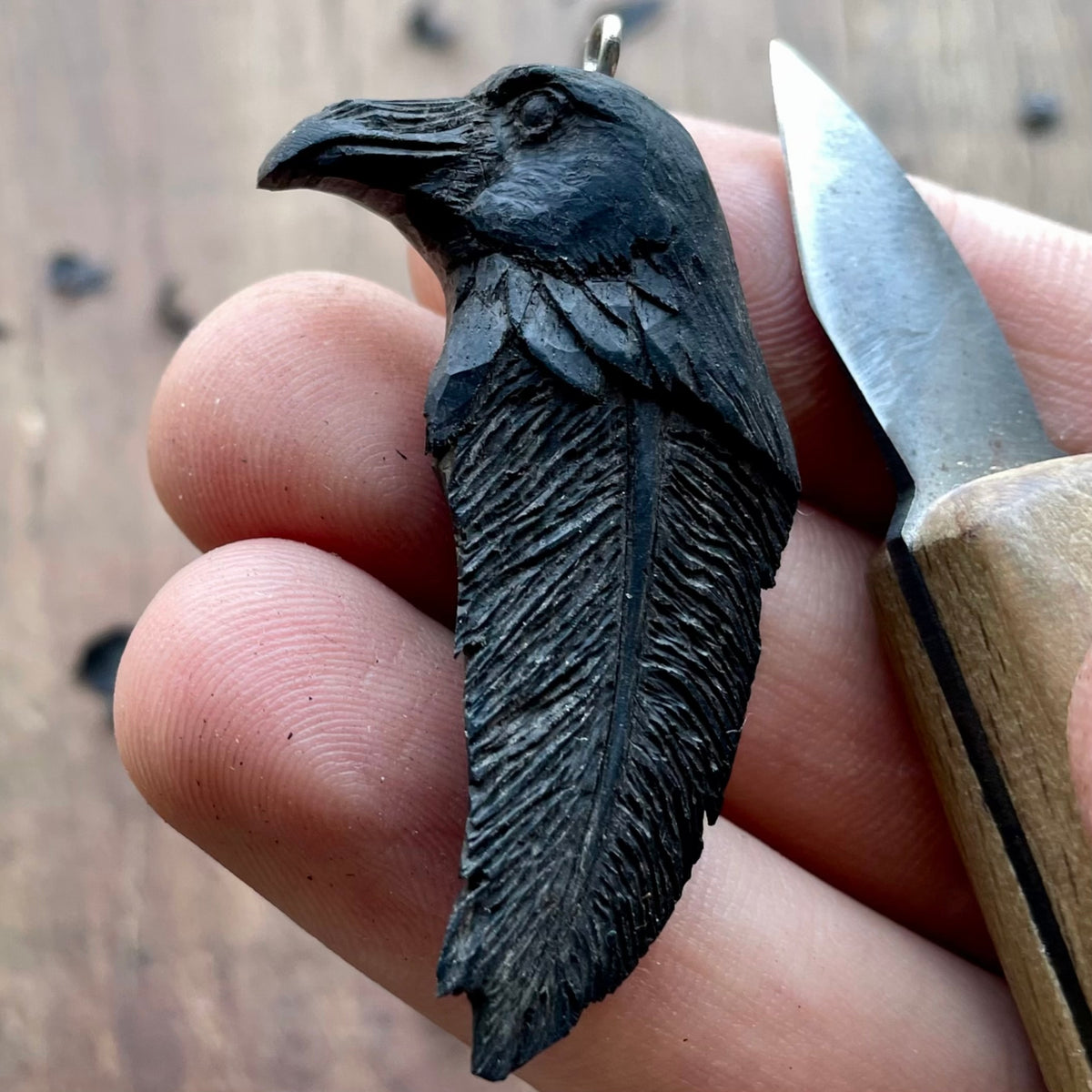 Raven Totem Pendant