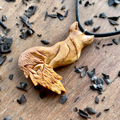 Celtic Fox with Triquetra Pendant