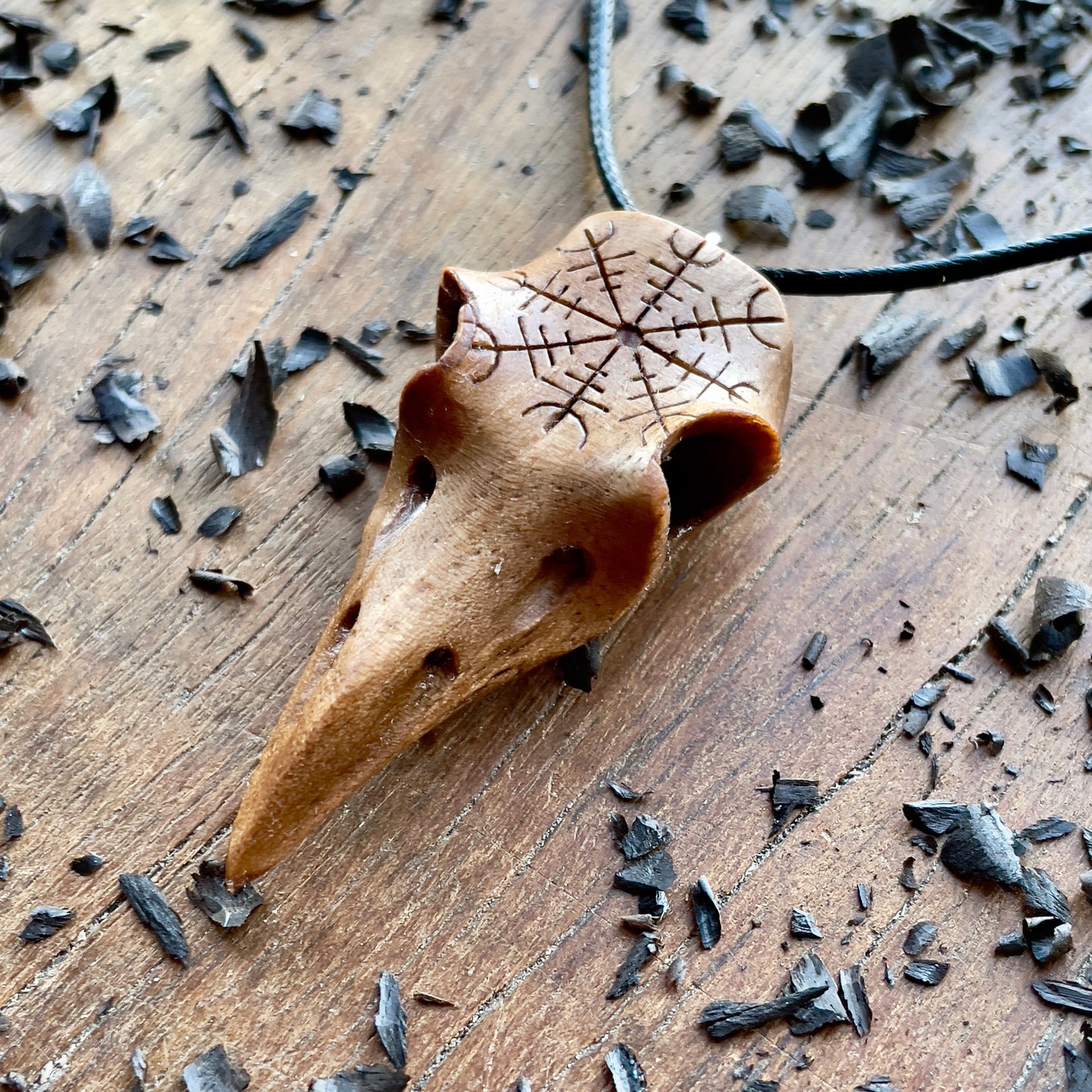 Raven Skull “Helm of Awe” Pendant