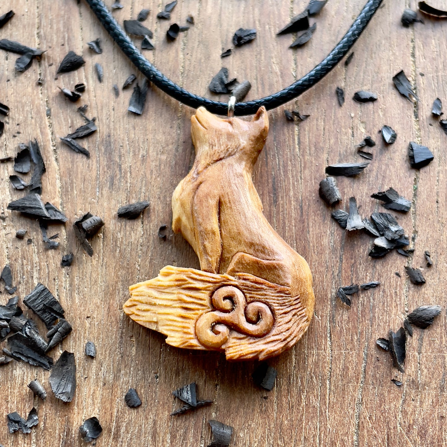 Celtic Fox with Triskelion Pendant