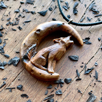 The Wolf And The Moon Pendant