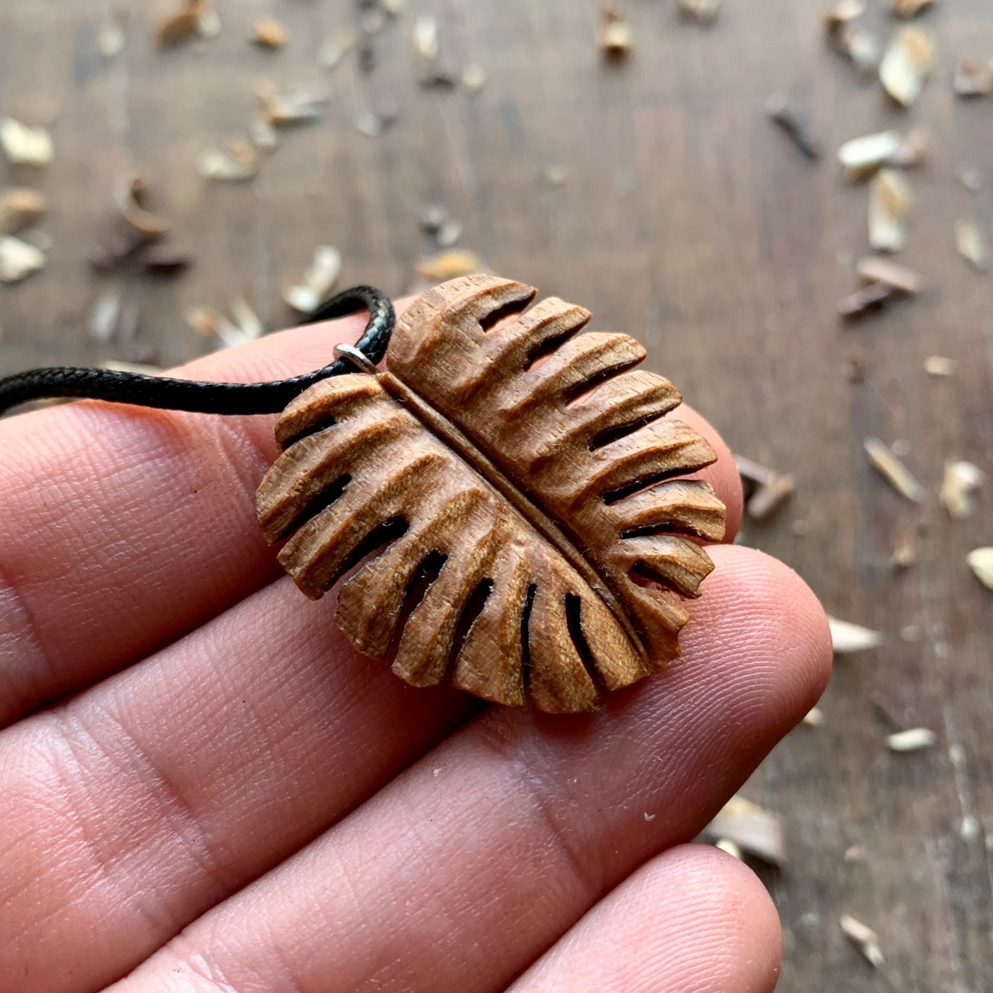 Monstera Leaf Pendant