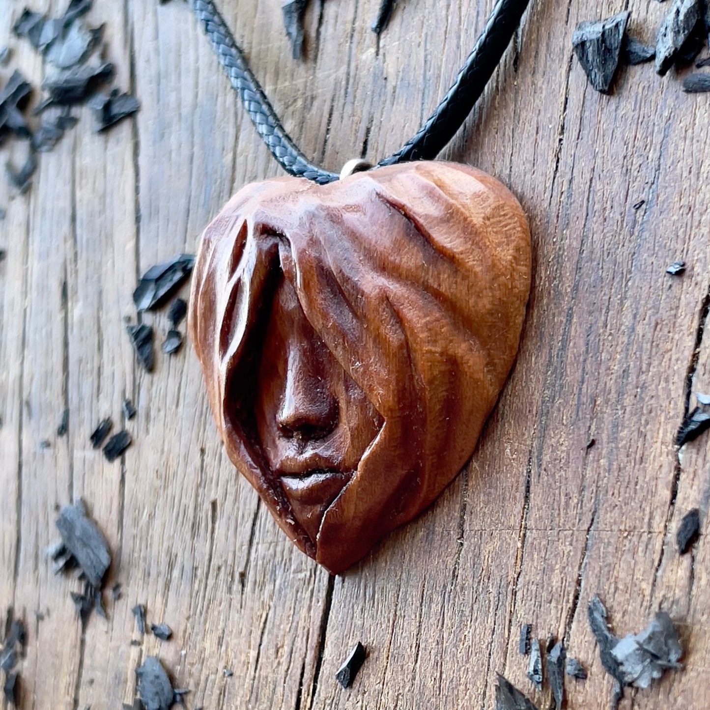Nose and Lips Heart Pendant