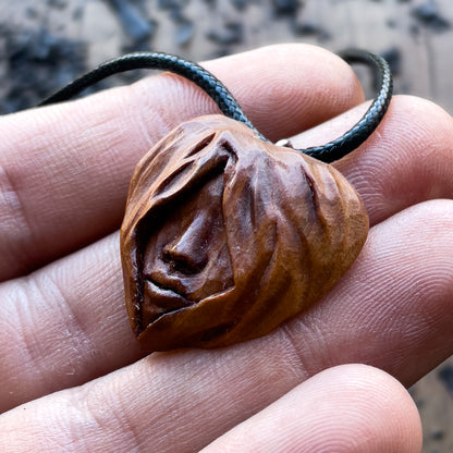 Nose and Lips Heart Pendant