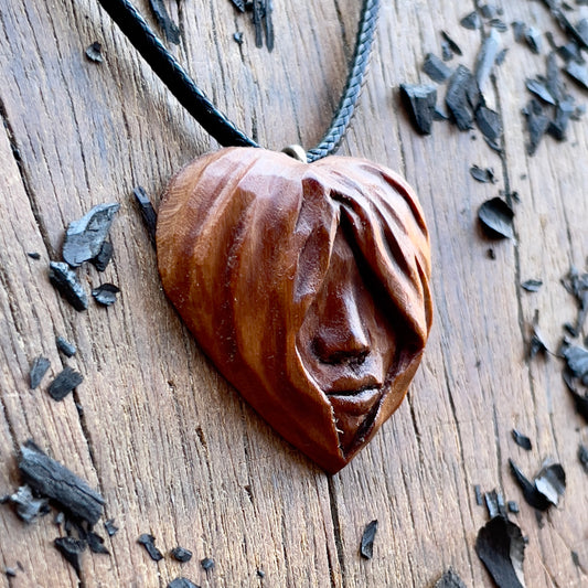 Nose and Lips Heart Pendant