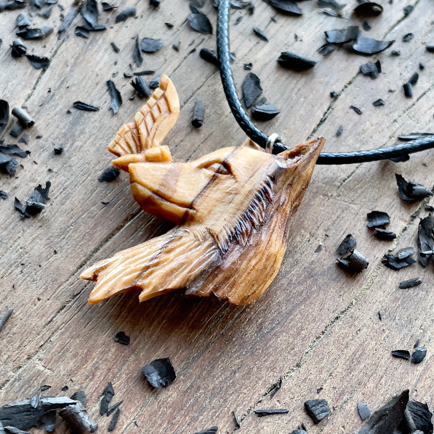 Wolf and Butterfly Pendant