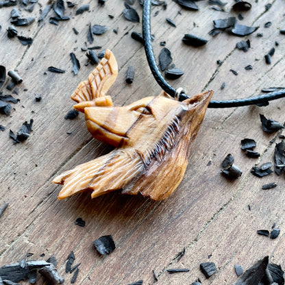 Wolf and Butterfly Pendant