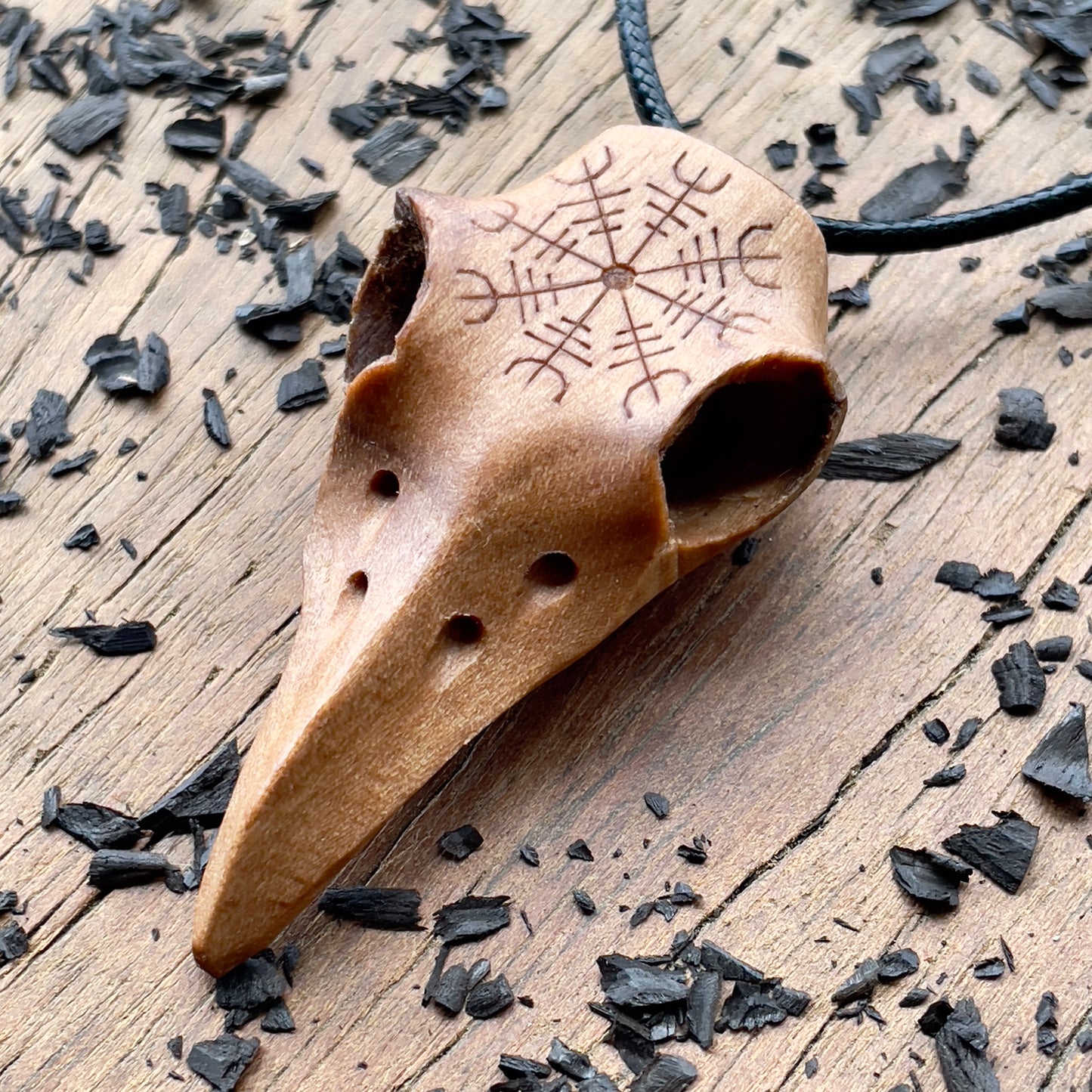 Raven Skull “Helm of Awe” Pendant