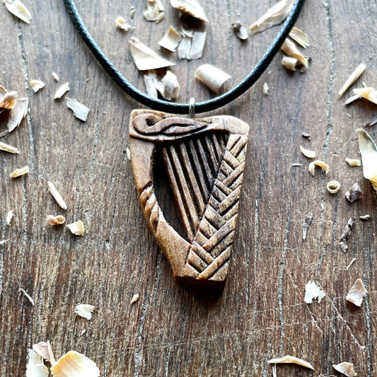 Celtic Harp Pendant Style 1