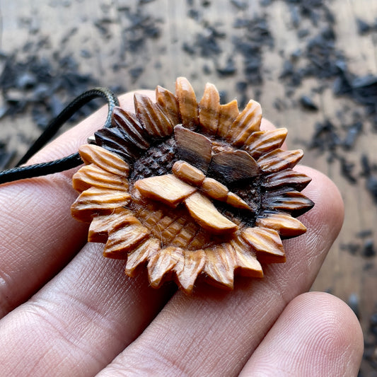Butterfly on the Sunflower Pendant
