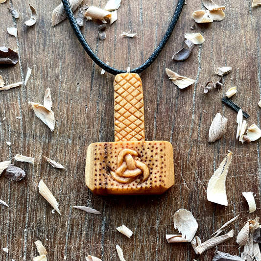 Mjolnir With Odin's Horn Pendant