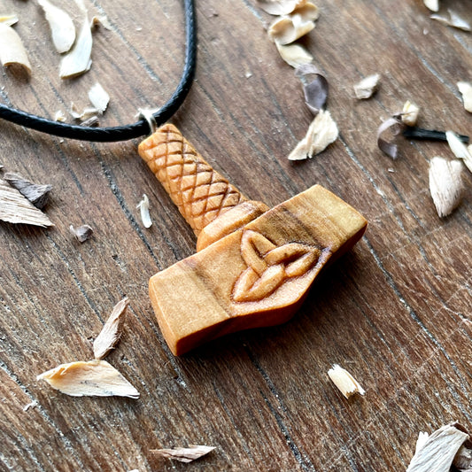 Mjolnir With Triquetra Pendant