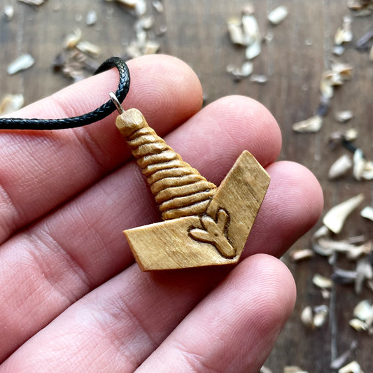 Mjolnir With Algiz Rune Pendant