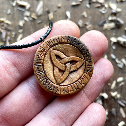 Runes And Triquetra Pendant