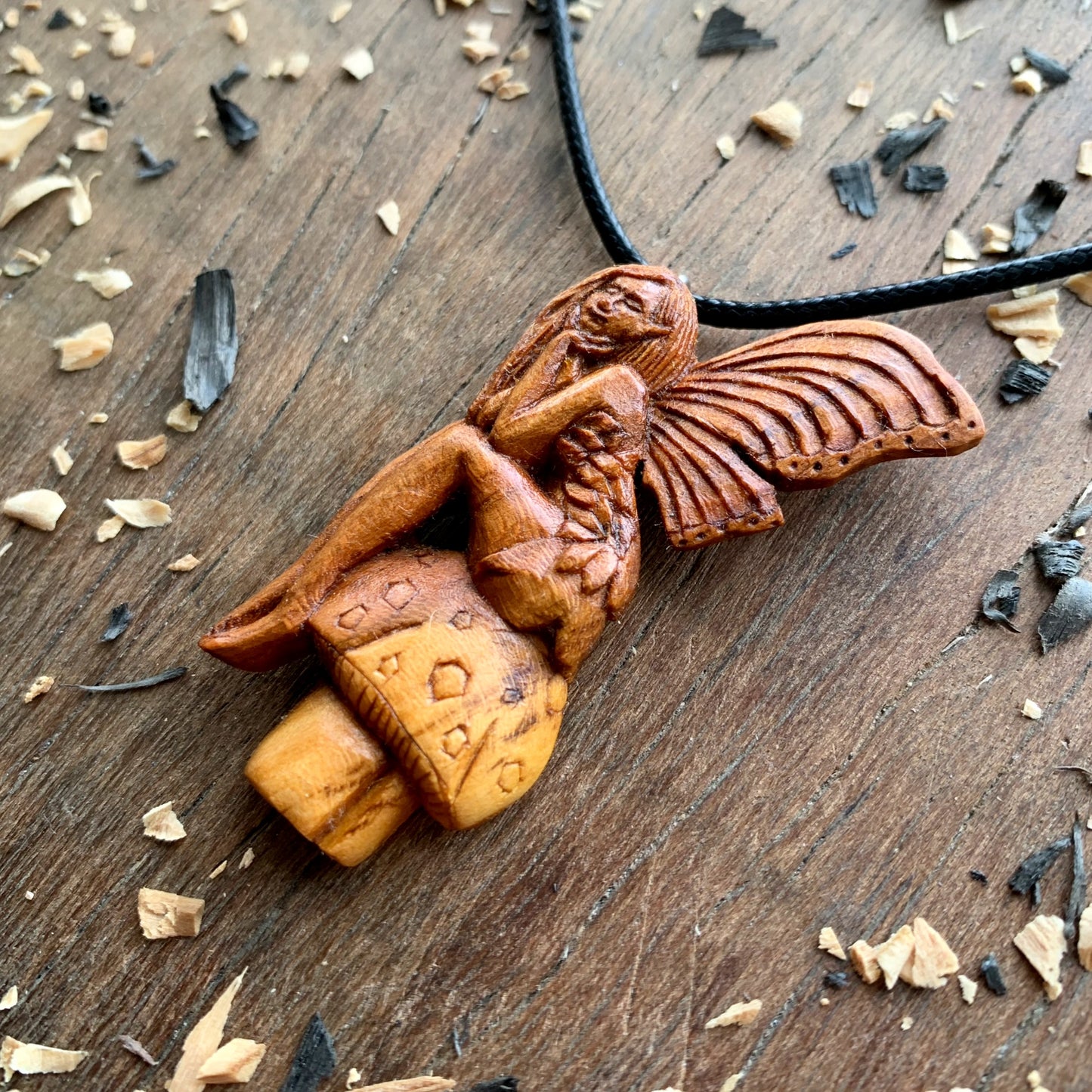 Fairy On Mushroom Pendant