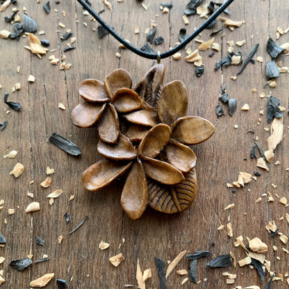 Plumeria Flowers and Leaf Pendant